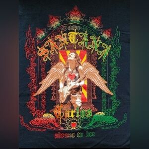 Vintage 2005 Carlos Santana Abraza Tu Luz Tour T-Shirt Gildan Heavy Cotton Large